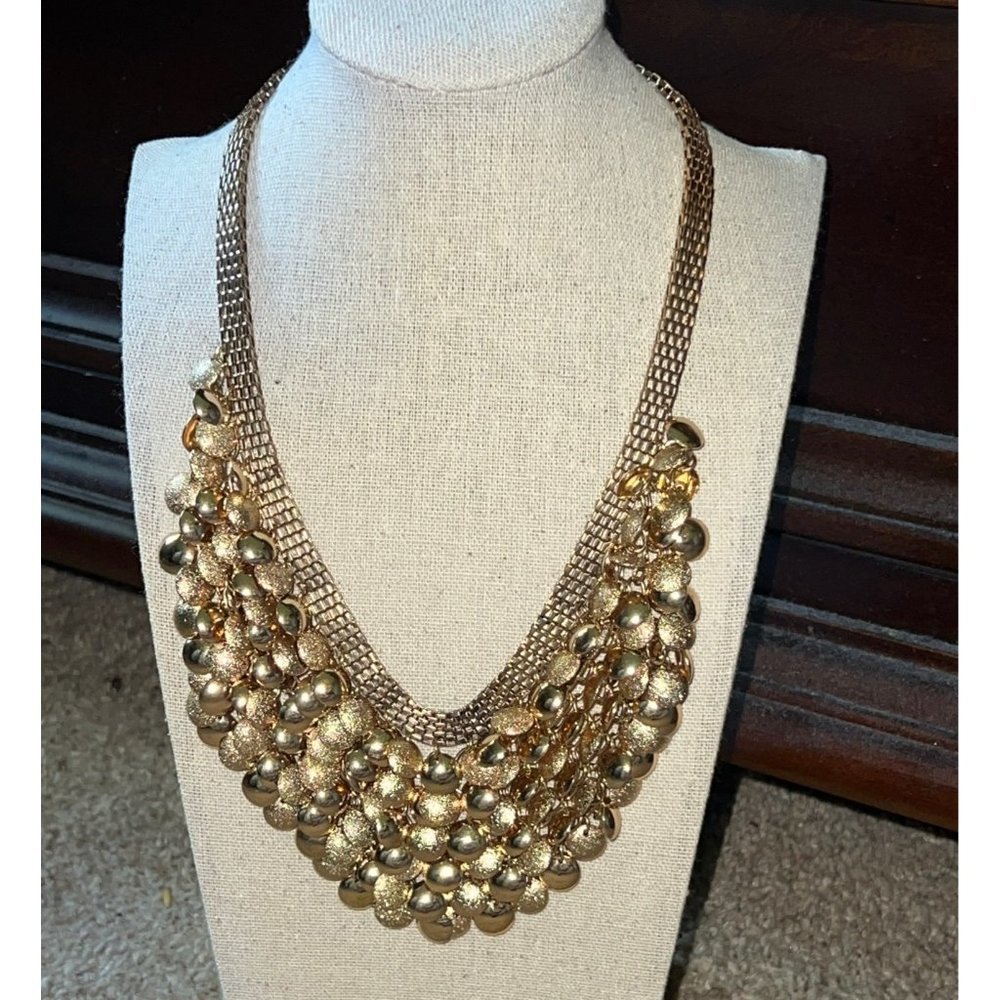 Vintage  Bismark Chain Gold Dangle Coin Necklace  - 20"